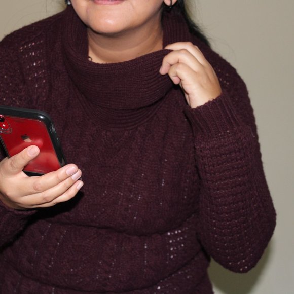 Eclipse mock neck tunic sweater - Picture 6 of 6